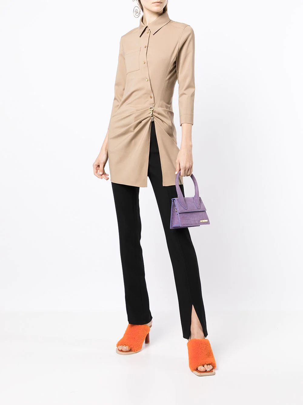 ruched long-sleeved top - 3