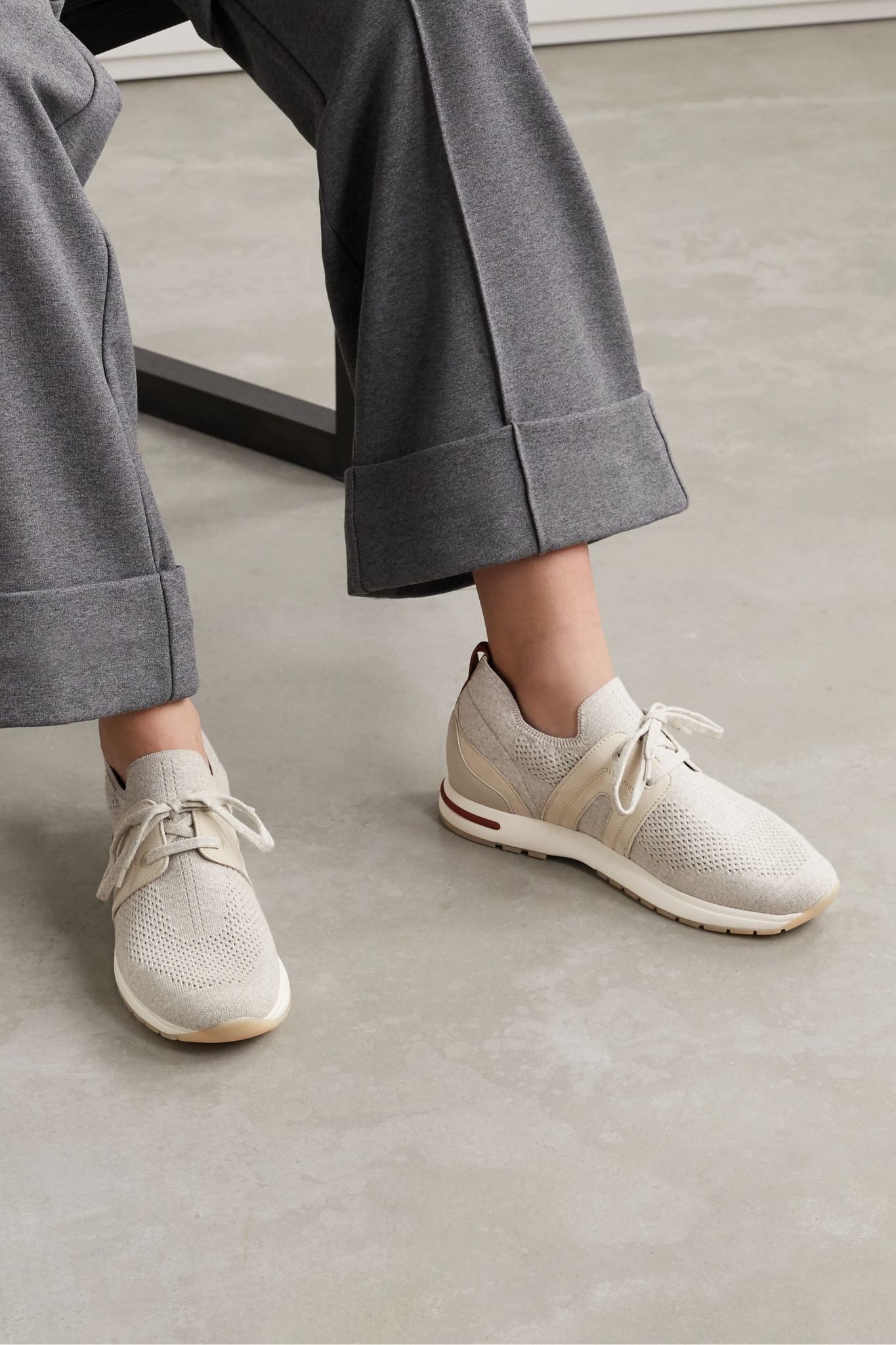 360 Lp Flexy Walk suede and leather-trimmed wool sneakers - 3