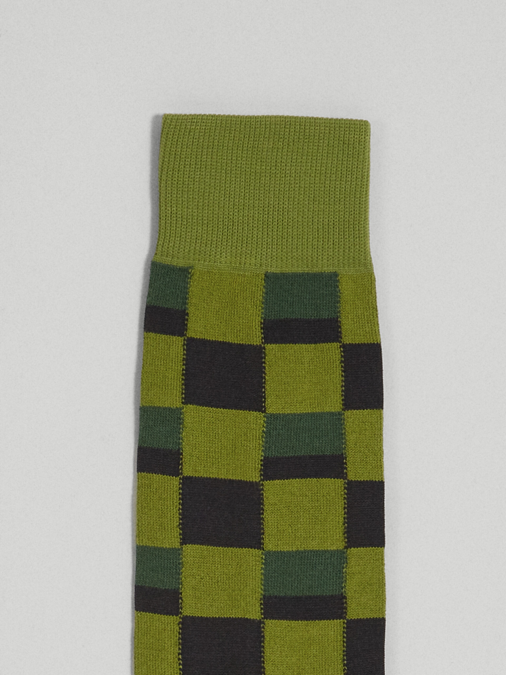ICONIC DAMIER JACQUARD COTTON AND NYLON SOCK - 3