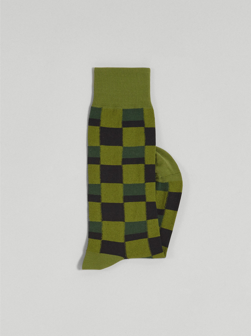 Marni ICONIC DAMIER JACQUARD COTTON AND NYLON SOCK outlook