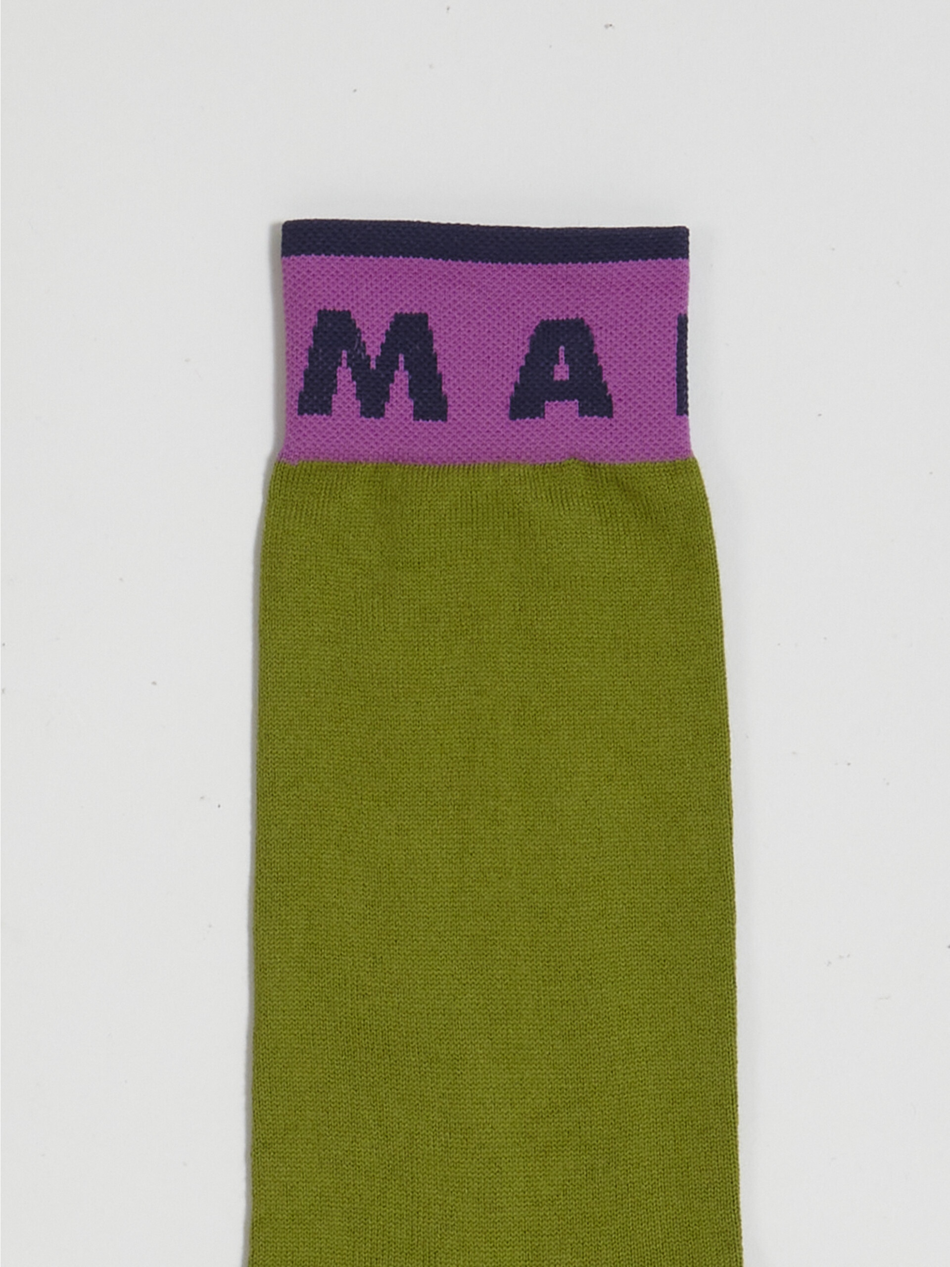 TONE ON TONE GREEN AND BLUEBLACK COTTON NYLON SOCK - 3