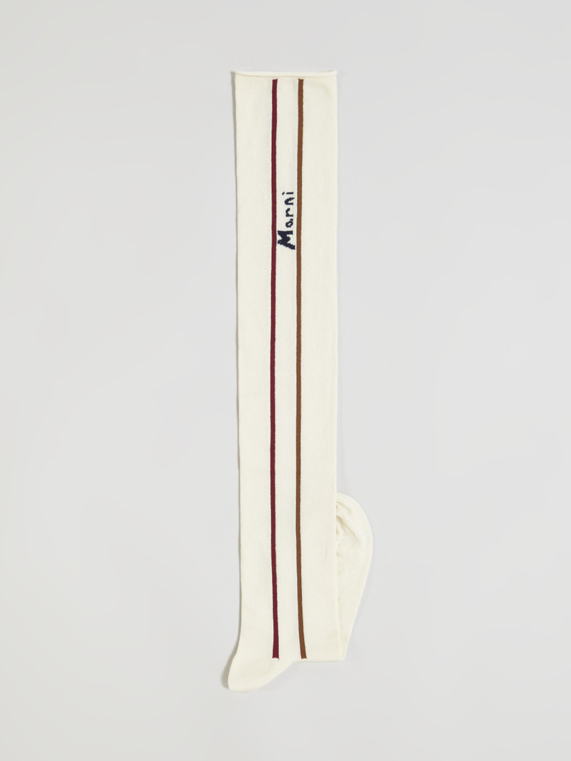 Marni COTTON AND NYLON LOGO SOCKS outlook