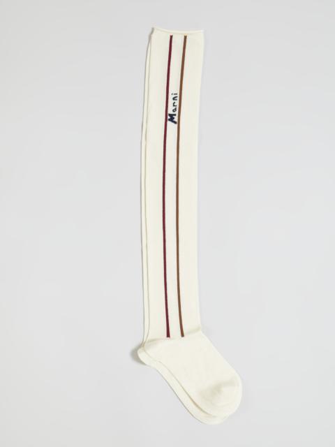 Marni COTTON AND NYLON LOGO SOCKS