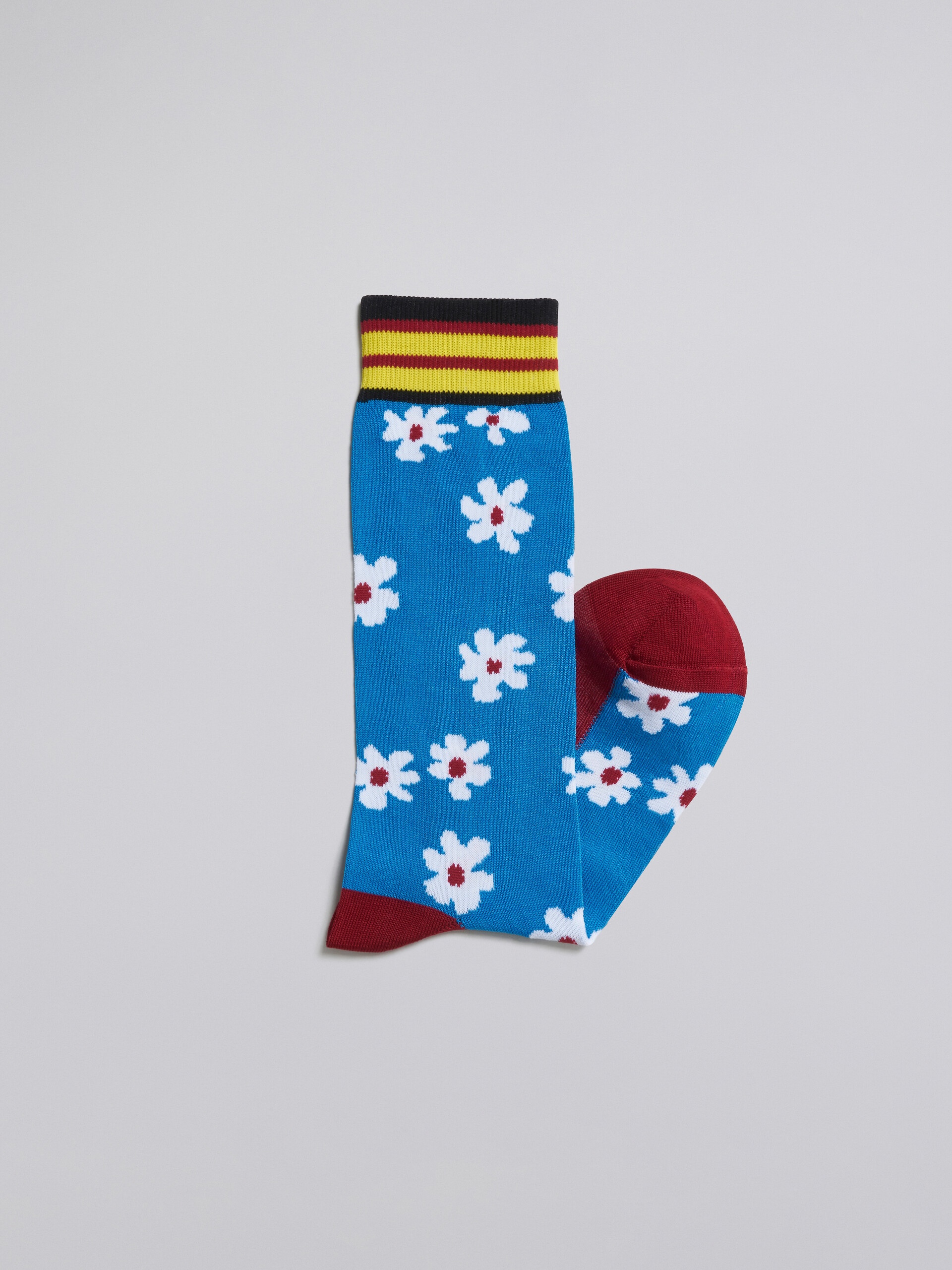 DAISY MULTICOLOURED BLUE COTTON AND NYLON SOCK - 2
