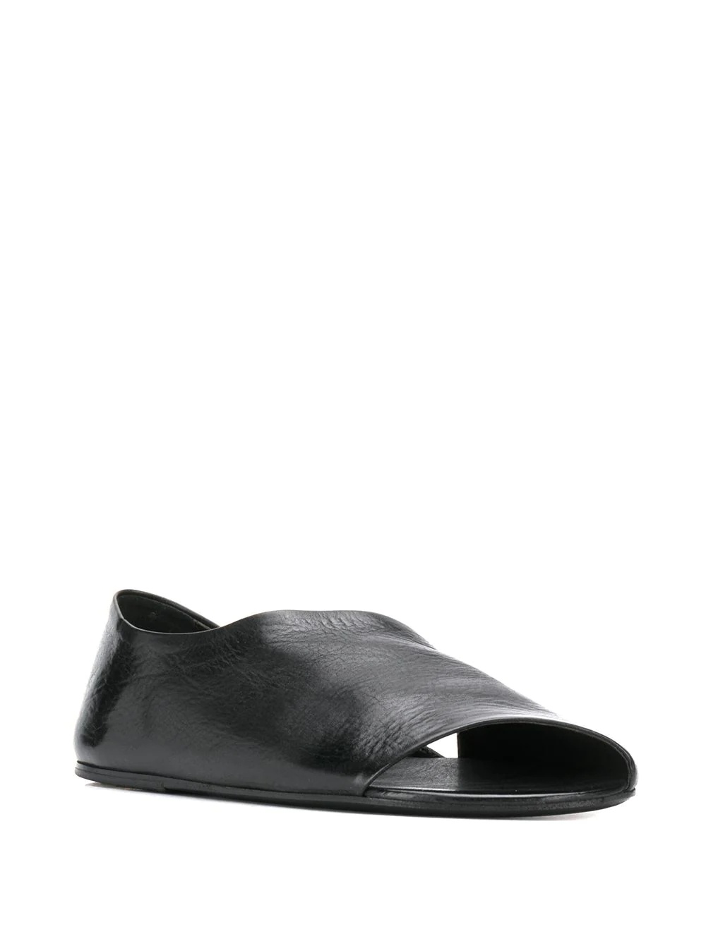 asymmetric leather sandals - 3
