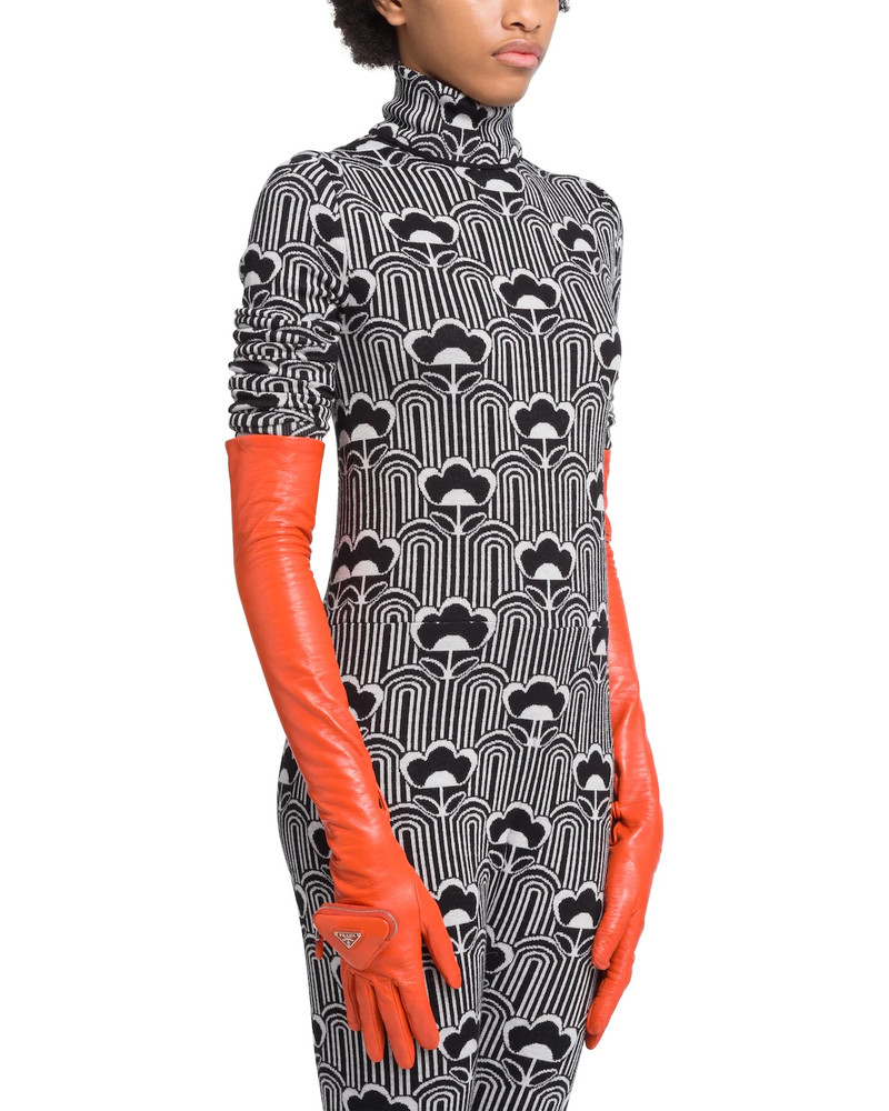 Prada Long nappa leather gloves with pouch outlook