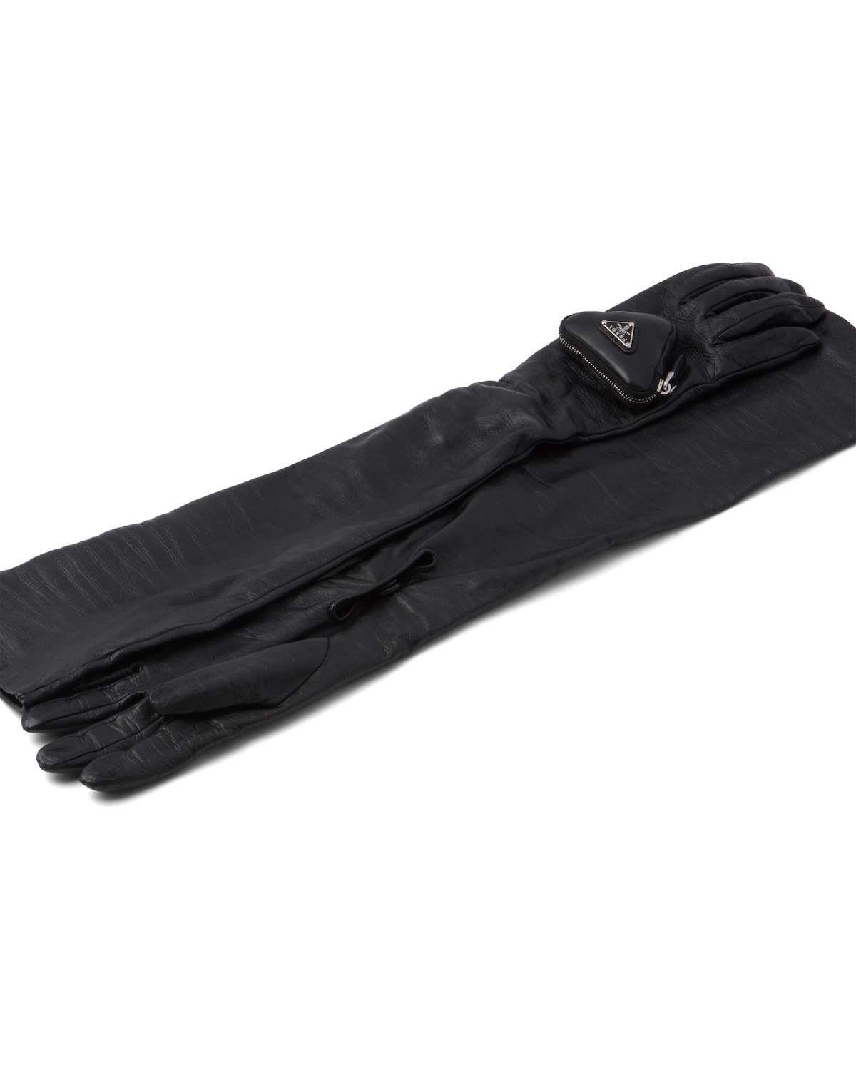 Long nappa leather gloves with pouch - 3