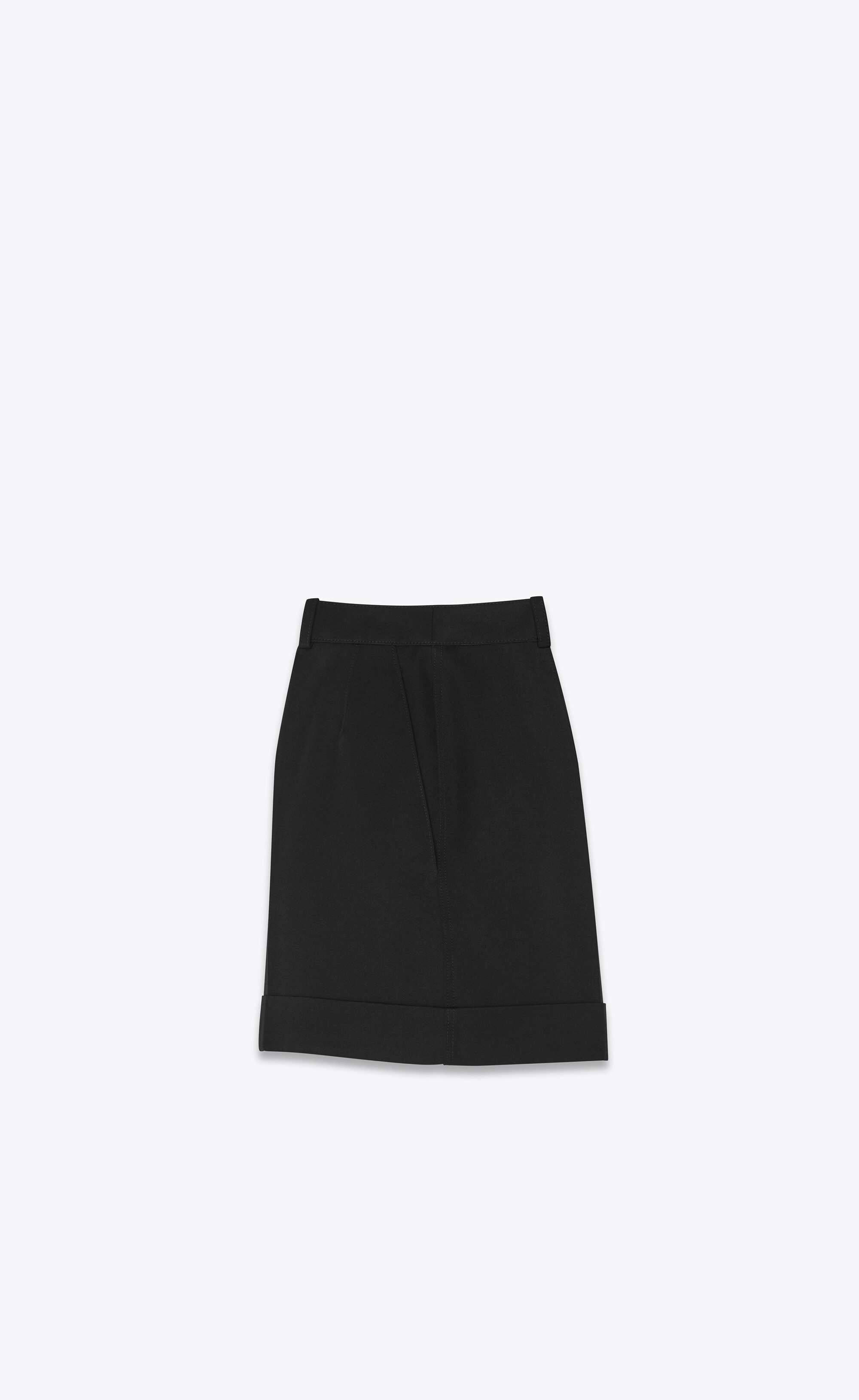 pleated shorts in wool twill - 5