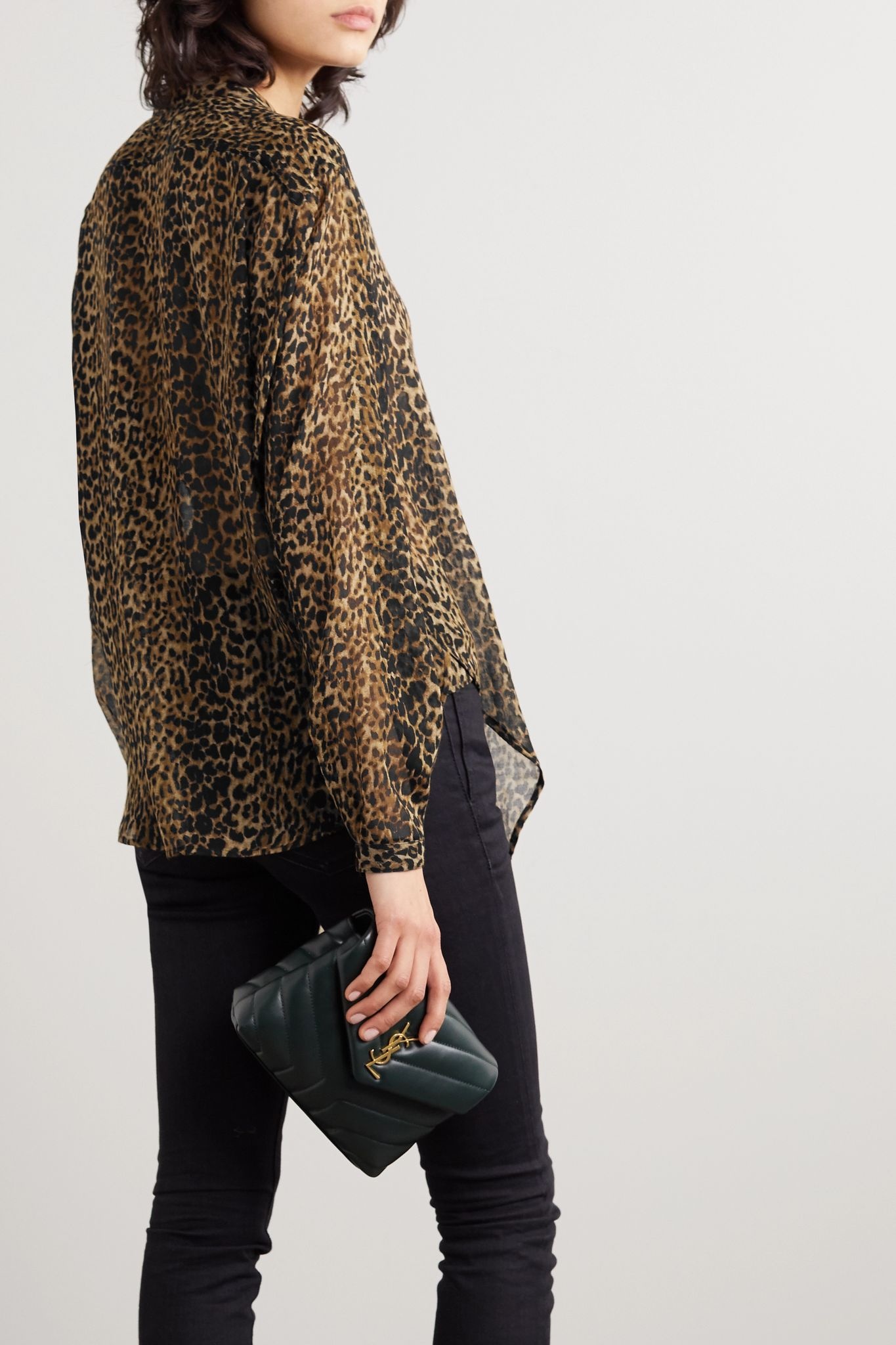 Leopard-print wool-gauze shirt - 7