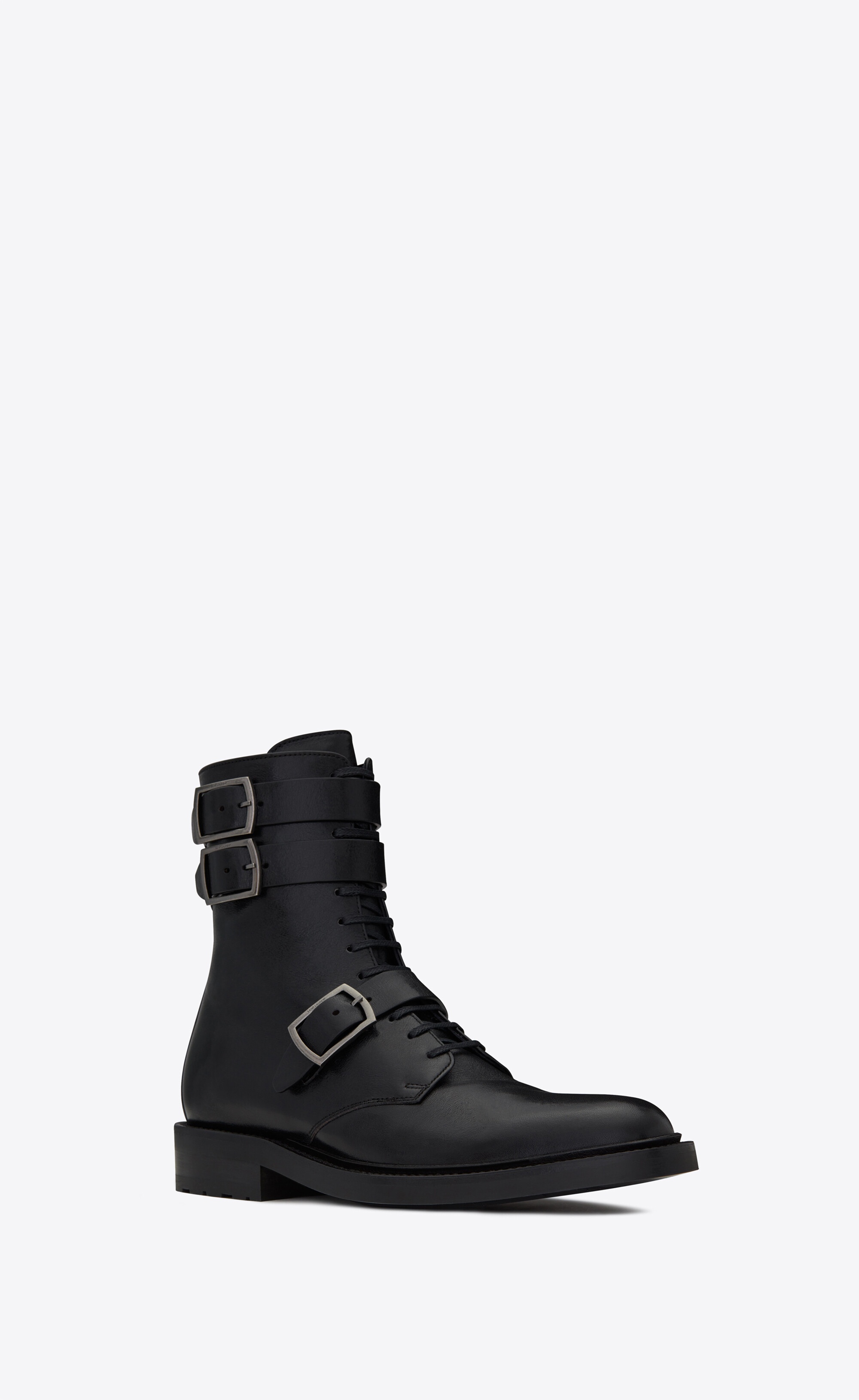 army booties in kangaroo-embossed leather - 7