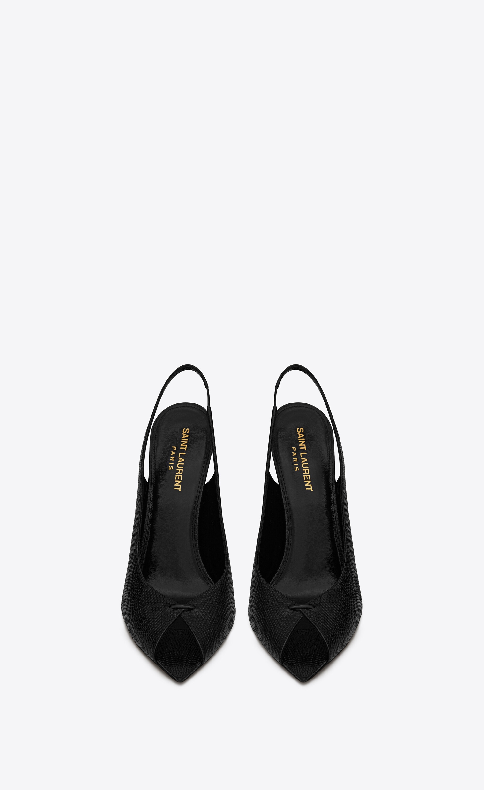 lui slingback sandals in lizard-embossed shiny leather - 3