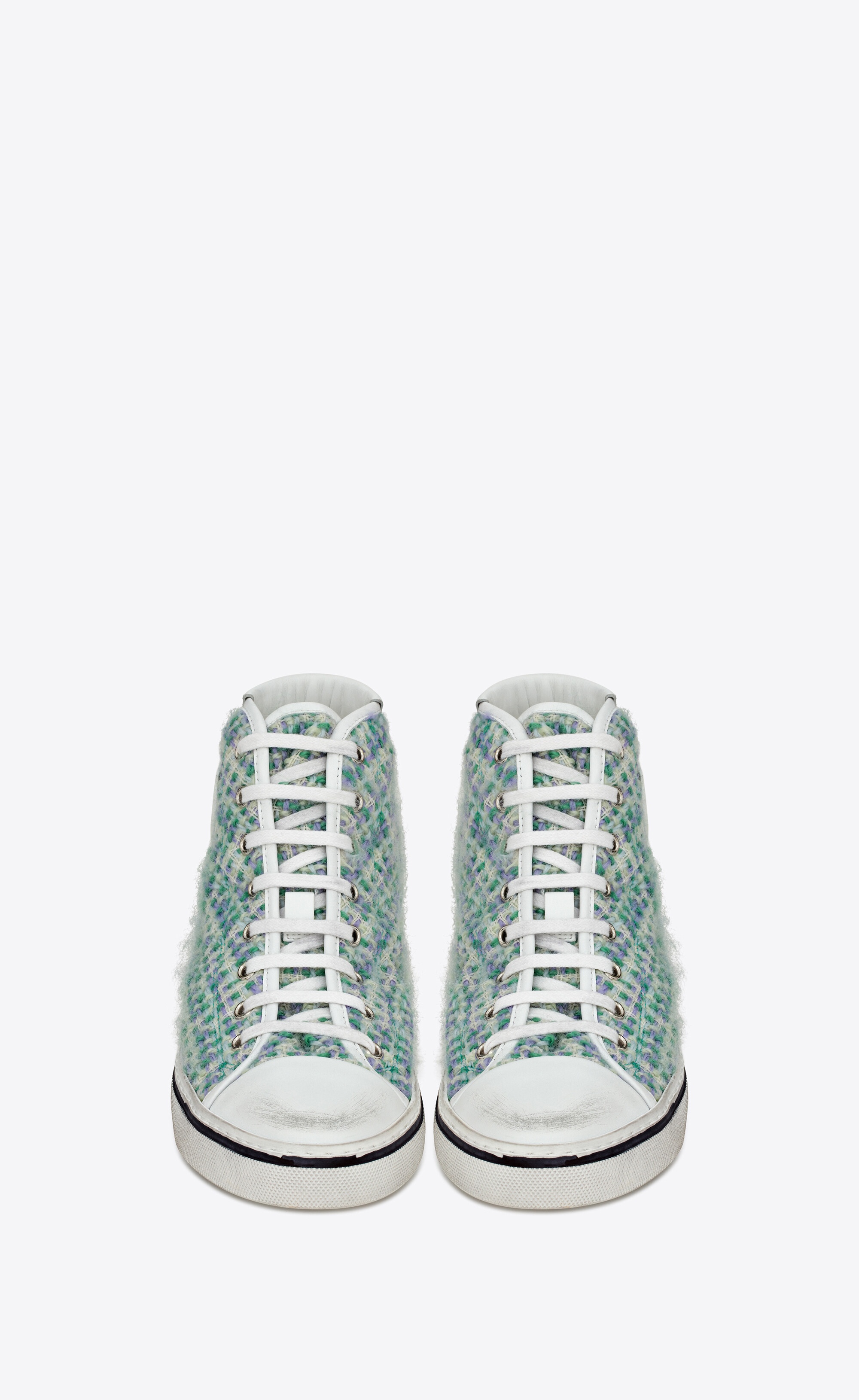 bedford sneakers in tweed and leather - 3