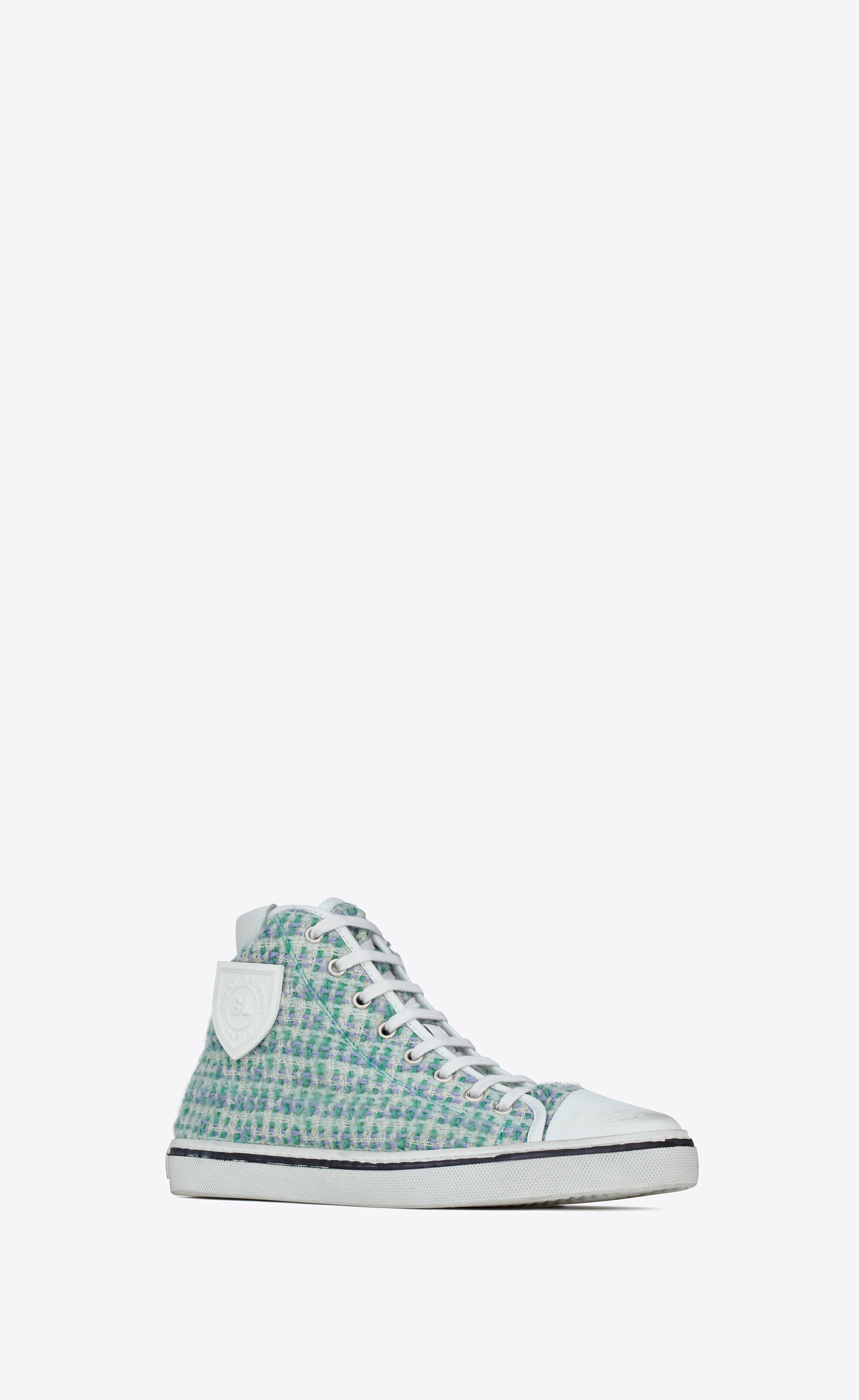 bedford sneakers in tweed and leather - 7