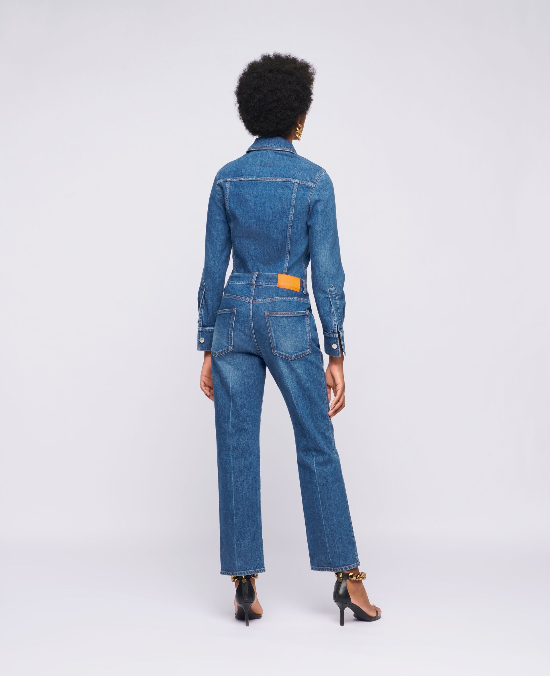 Vintage Wash Denim Jumpsuit - 3