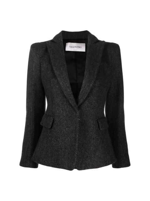 Valentino chevron pattern single-breasted blazer