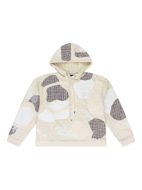 WHO DECIDES WAR Tweed Patchwork hoodie