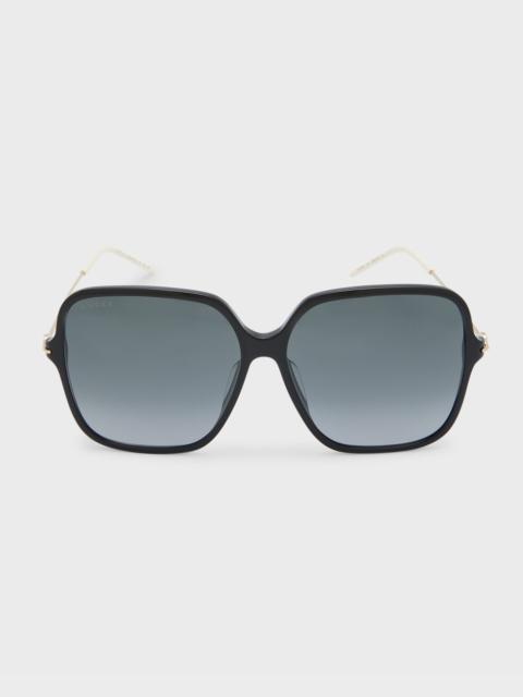 GUCCI GG Square Acetate Sunglasses