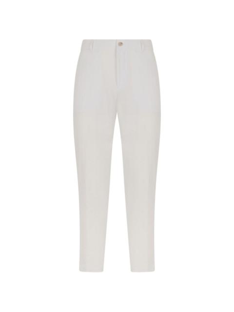 BOSS seersucker-textured trousers
