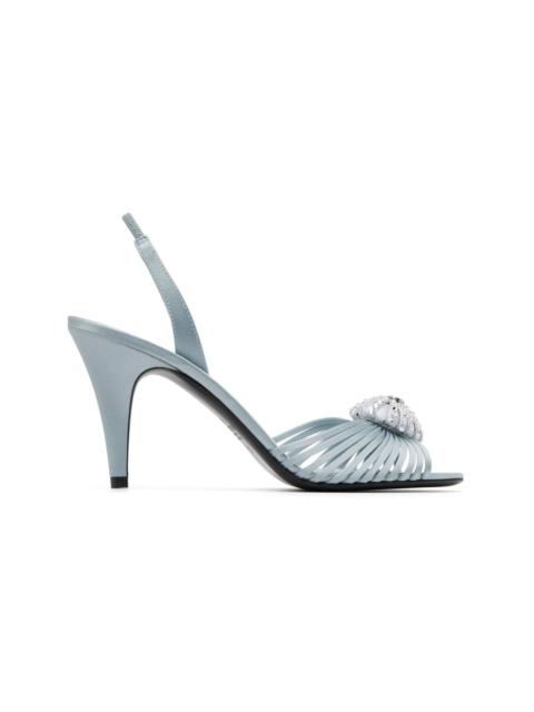 Valentino Blue Coeur Royal Heeled Sandals
