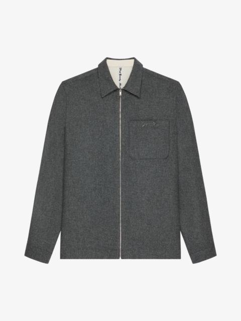Givenchy ZIPPED SHIRT IN WOOL