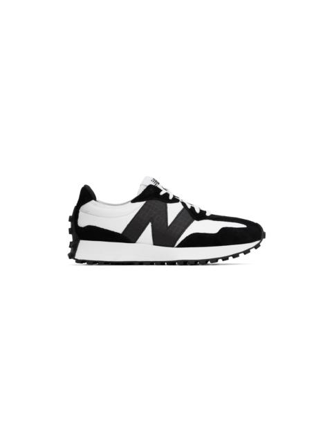 New Balance White & Black 327 Sneakers
