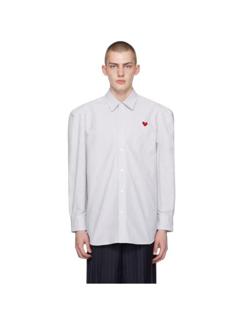 doublet White Robot Shoulder Shirt