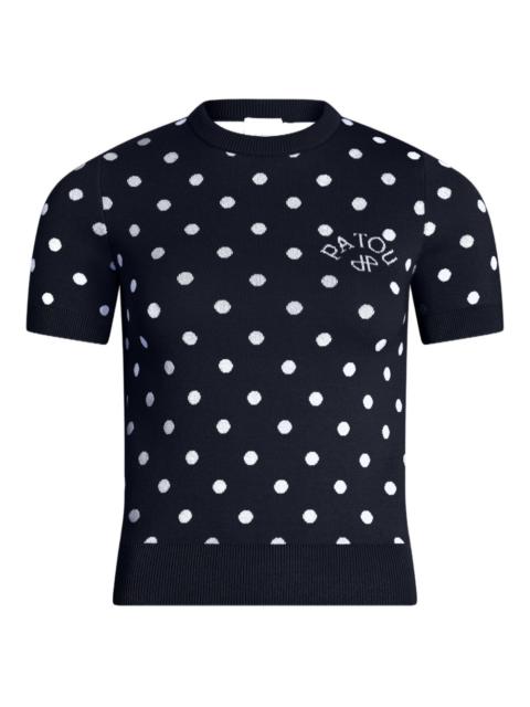 PATOU polka-dot knitted T-shirt