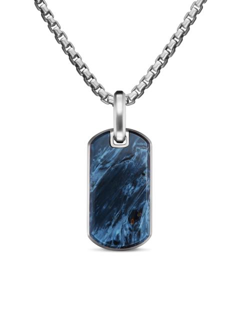 DAVID YURMAN Men's Chevron Tag in Sterling Silver - Pietersite