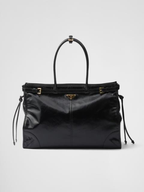 Large leather handbag