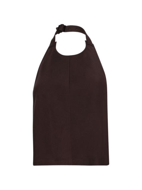 backless halter top