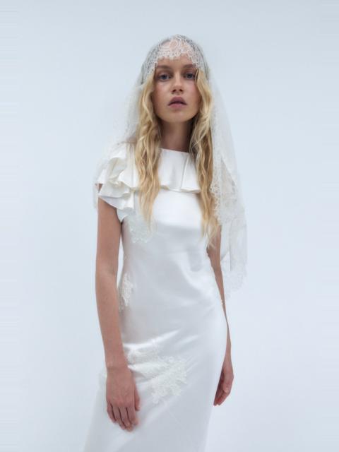 De La Vali AMANCIA MAXI DRESS IN IVORY SILK SATIN