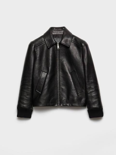 Prada Leather blouson jacket