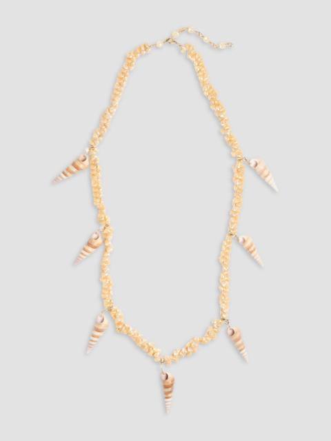Valentino Women's Jardin Aquatique Necklace in Metal and Shells - Gold