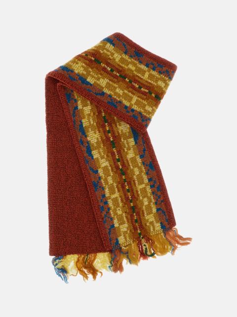 Dries Van Noten MARKA SCARF IN WOOL BLEND WITH JACQUARD MOTIF