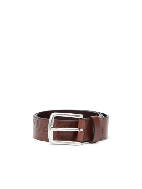 Diesel 4 CM LEATHER BELT WITH ENGRAVED LOGO