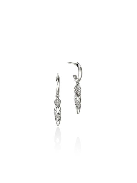 JOHN HARDY Naga Drop Earrings, Sterling Silver, Diamonds