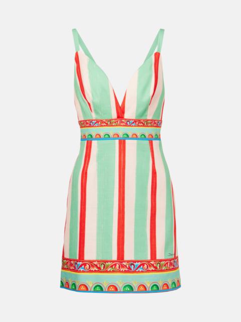 Dolce & Gabbana Printed cotton minidress