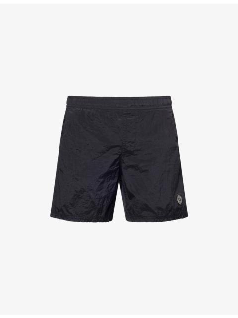 Stone Island Crinkle Relaxed-Fit Shell Shorts