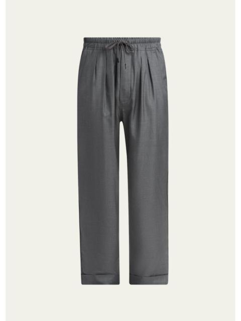 TOM FORD Men's Dyed Yarn Silk Melange Light Pants