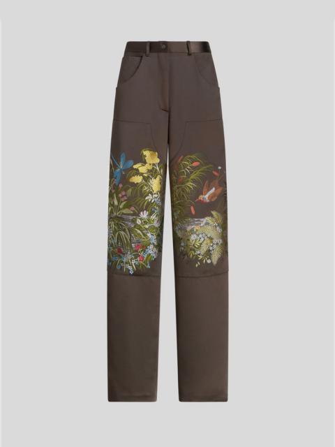 Etro CARGO TROUSERS WITH LANDSCAPE DESIGN