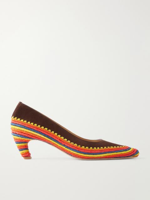 GABRIELA HEARST Peggy 50 Crocheted Suede Pumps
