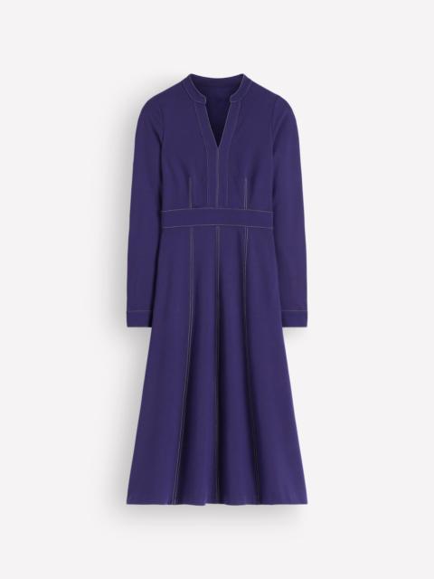 BODEN Alex Ponte Contrast Midi Dress-Zodiac Purple