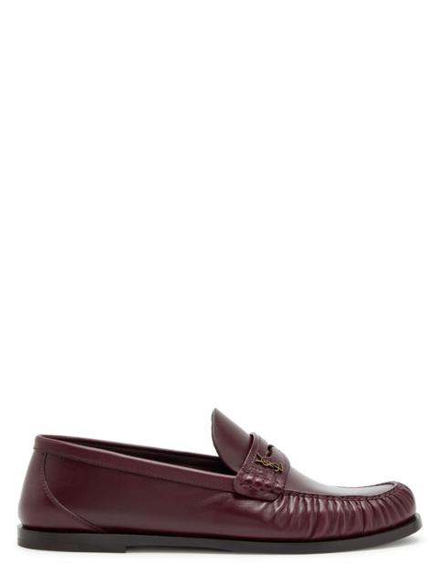 Saint Laurent Logo-plaque Leather Loafers