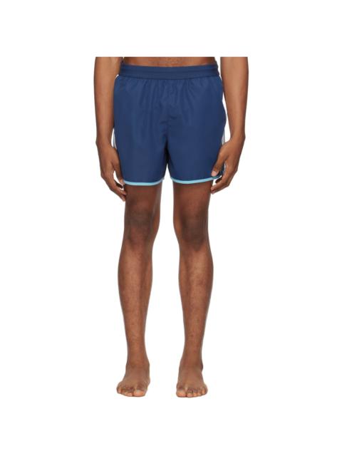Blue Colorblock Swim Shorts
