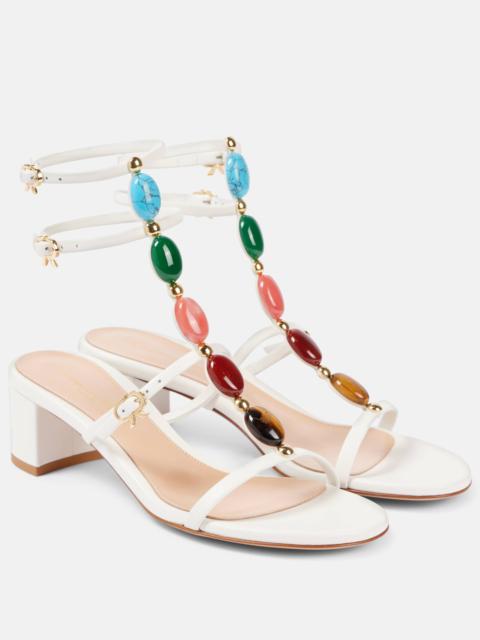 Gianvito Rossi 45 embellished leather sandals