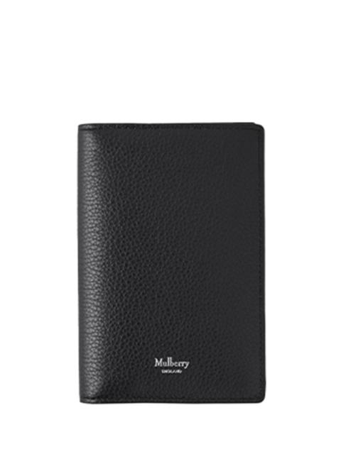 Mulberry Passport Cover Small Classic Grain (Black)