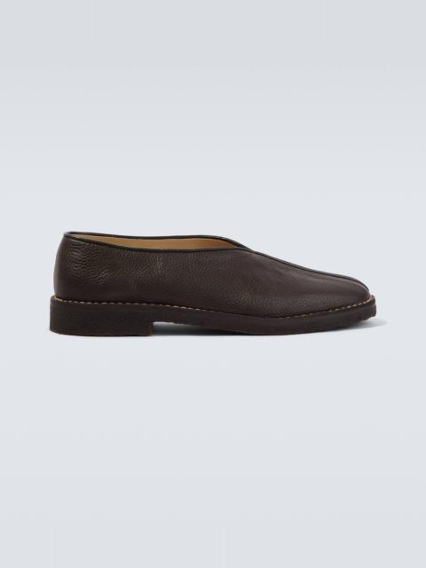 Lemaire Piped leather slip-on shoes