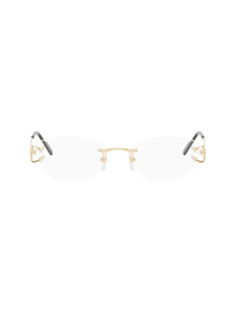 Cartier Gold Signature C Cat Eye Metal Glasses