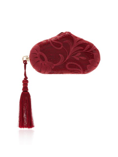 MARLIES GRACE Exclusive La Isla Marlies Lace Clutch red