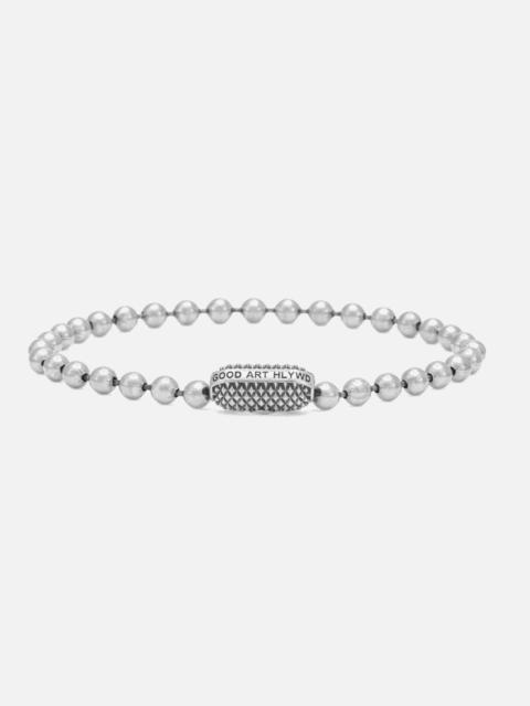 Iron Heart GOOD ART HLYWD Ball Chain 10 Bracelet with Goosebumps Connector - Sterling Silver